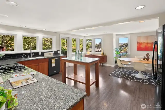 Large open kitchen