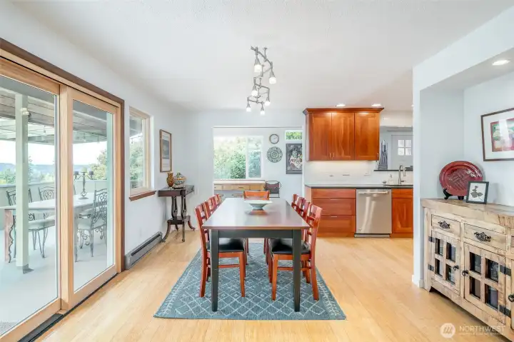Enjoy the large dining room, just off the kitchen, and just steps from an enormous deck
