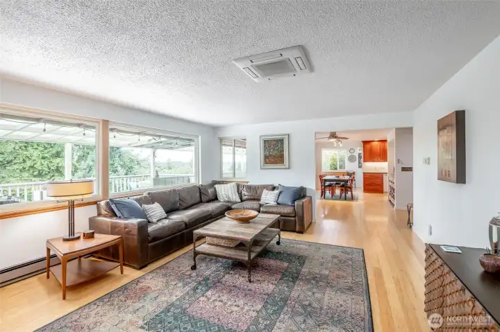 This spacious living room is a perfect place to gather and relax
