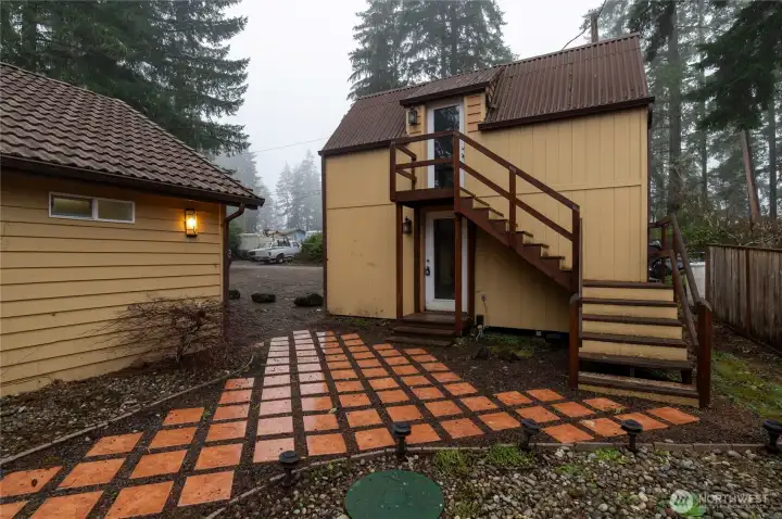 Two story Shed with carport attached