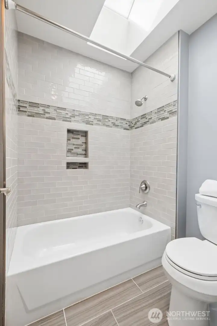 Skylight in this room and note the incredible tile-work.
