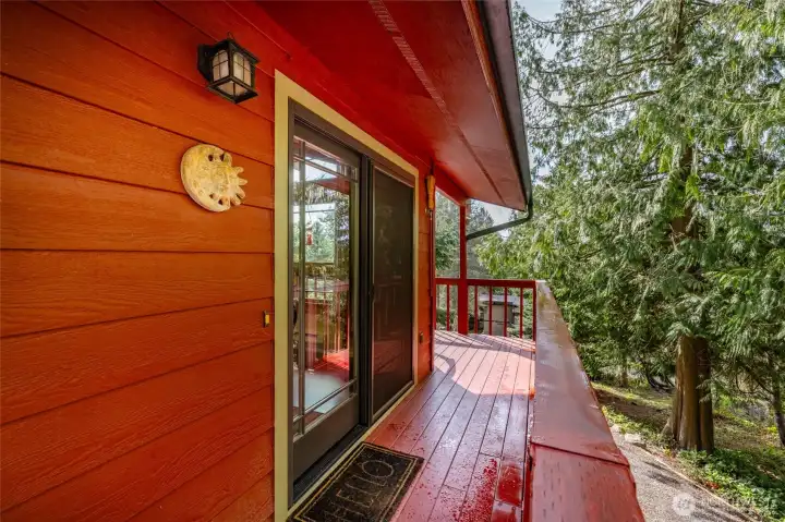 Front entry door is a slider.