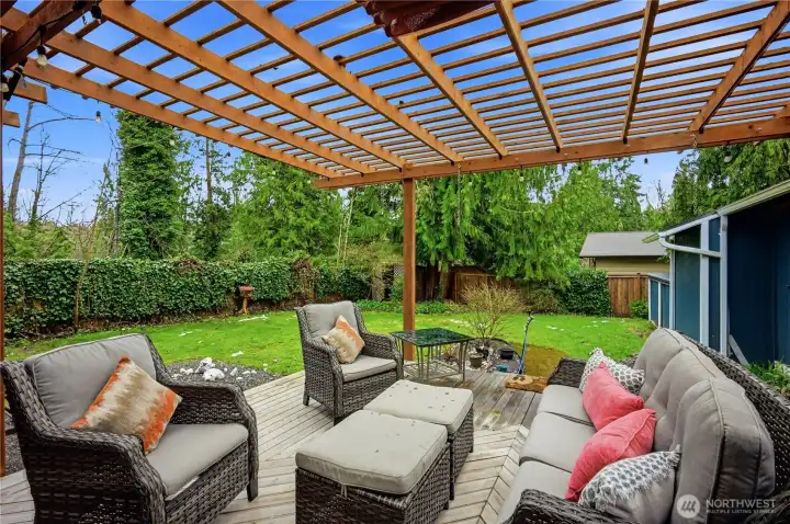 Enjoy outdoor meals and relaxation in all seasons.