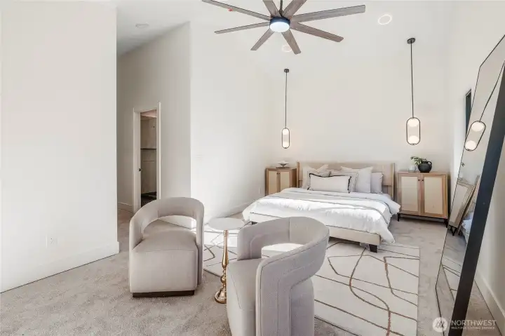 Large custom primary bedroom