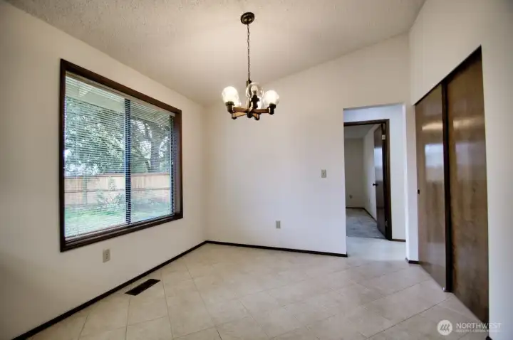 Good sized large eating area.