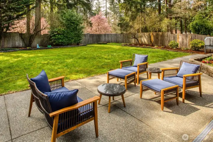 Patio in sunshine
