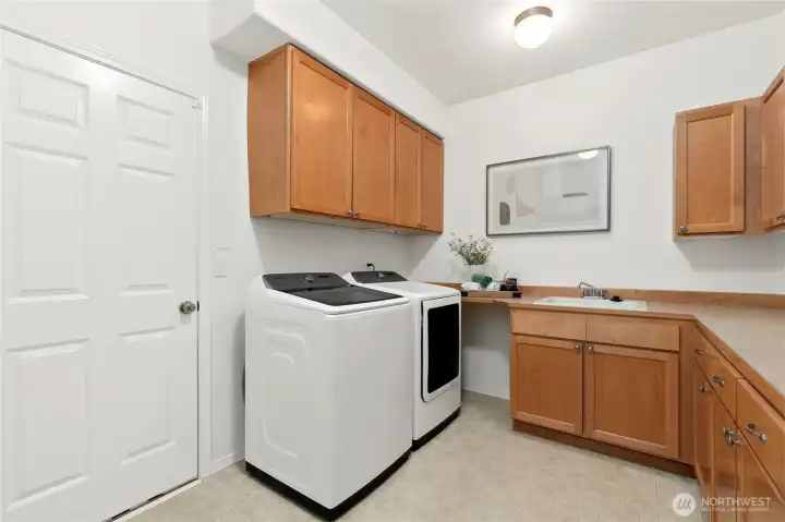 Laundry room on the main floor