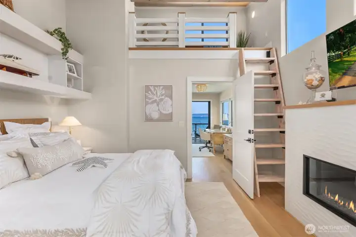 Vaulted ceilings, cozy fireplace, and loft space to read a book. What more could you want? Vaulted ceilings, cozy fireplace, and loft space to read a book. What more could you want?