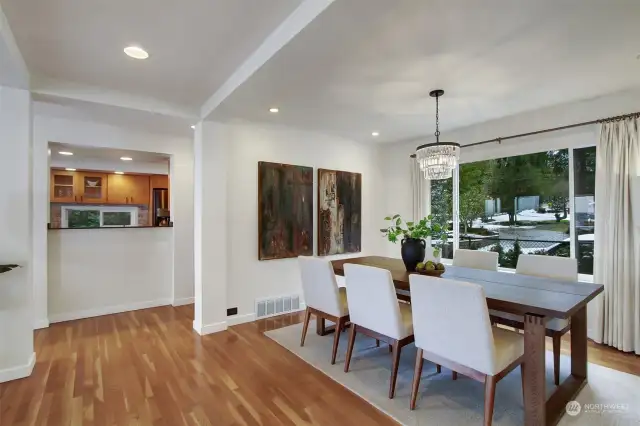 dining room with adjacent bar - perfect for entertaining