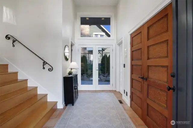 grand entry with high ceilings