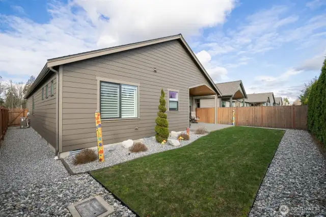 Maintenance free with HOA covering lawn service