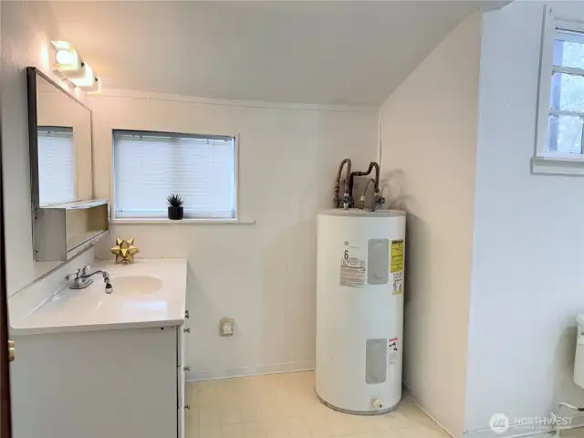 Large bathroom with natural light