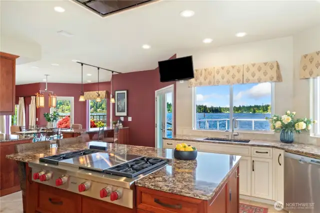 The chef in the house can enjoy this view during dinner parties!