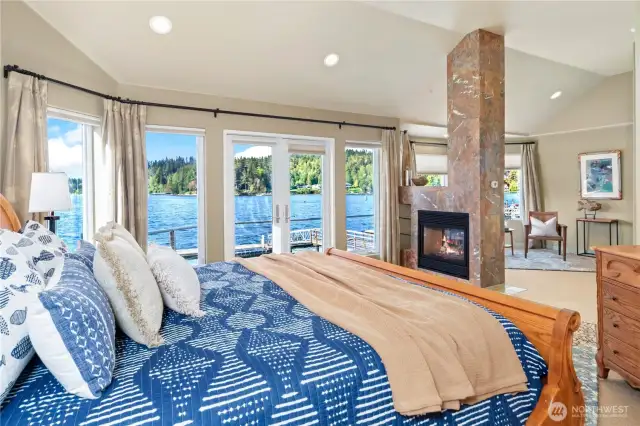 Your Primary Suite complete with a fireplace and sitting area!