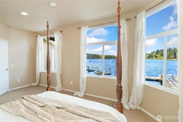 Your guest room has amazing water views!