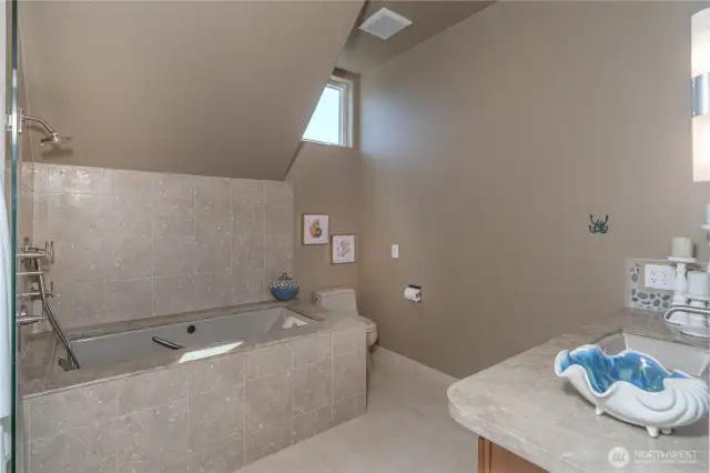 Full bath in ADU.