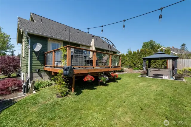 deck and hot tub