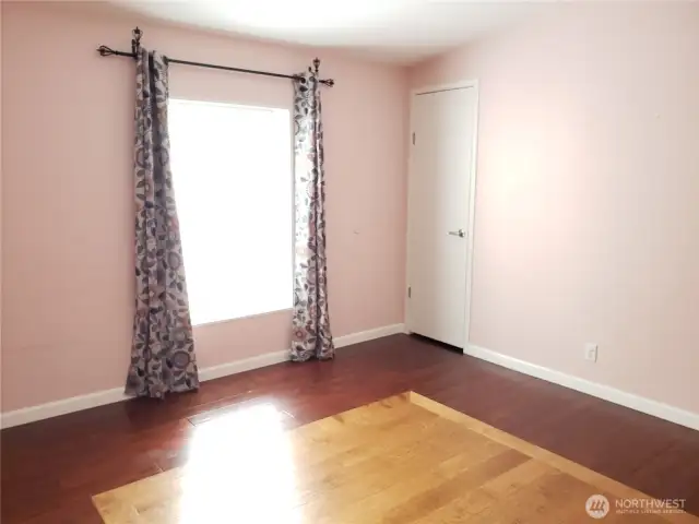 Another View of the Very Large Second Bedroom with Real Hard Wood Flooring and Trim.