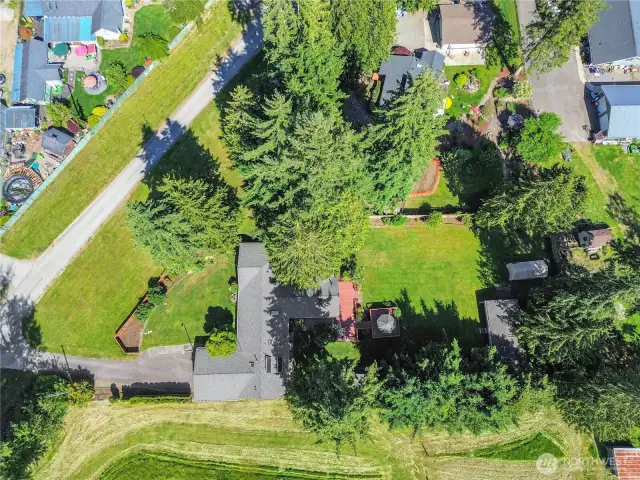 Large 3/4 acre lot with tons of privacy.