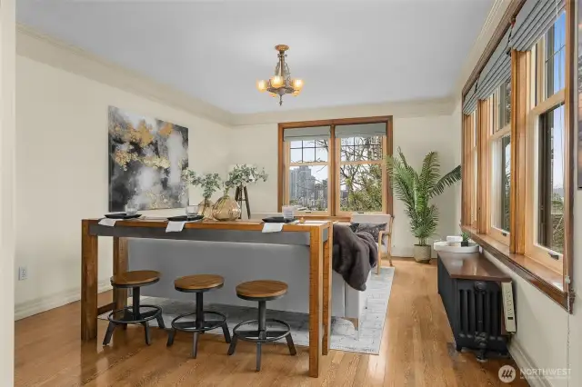 Efficient Radiant Heat keeps you toasty on Cool Seattle Days and Nights.