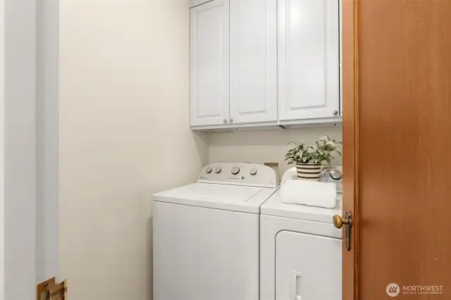 Actual Laundry Room in the EnSuite.  Peek inside to find a Wall Safe for Valuables!