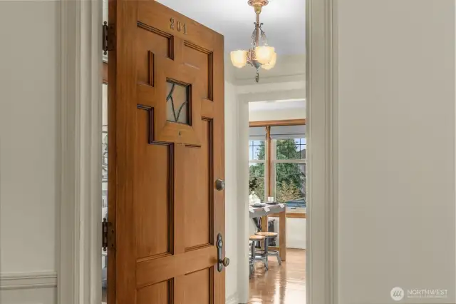 Beautiful Mahogany Door Entry.