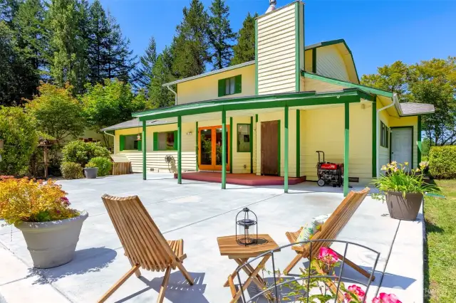 A gracious back porch.