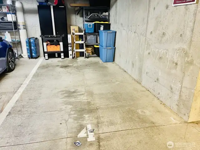 Your private parking area & storage area- there is also free parking on the street
