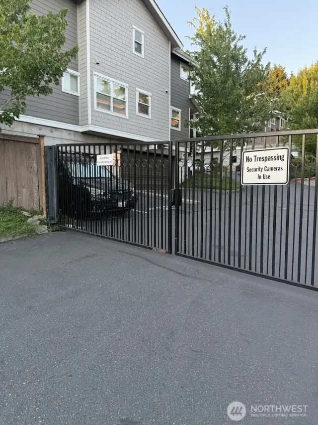 Drive in gate, closed evenings.