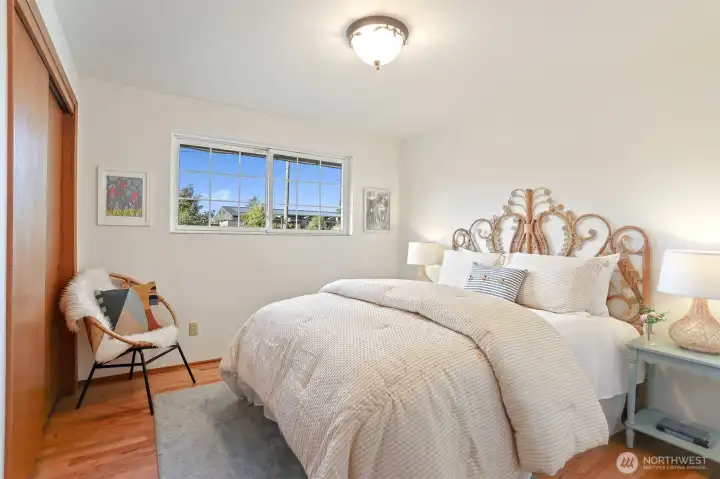 second of three bedrooms on main