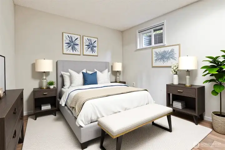 LL non forming 4th bedroom. ADU Virtual Staging