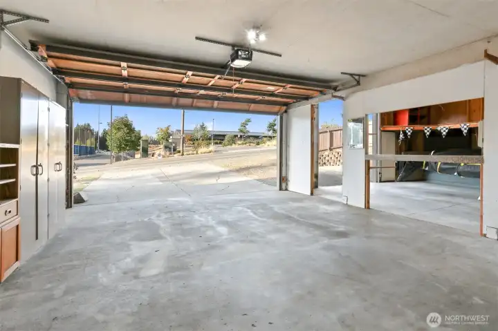 View to street from the garage