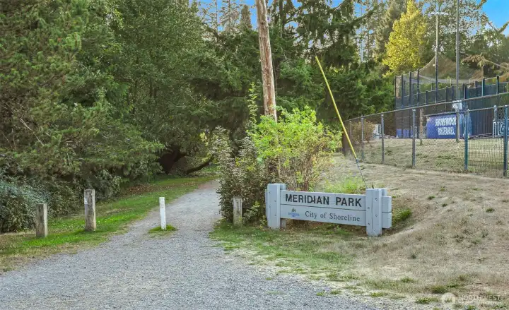 Meridian Park is directly across the street. Dog walkers delight:)!