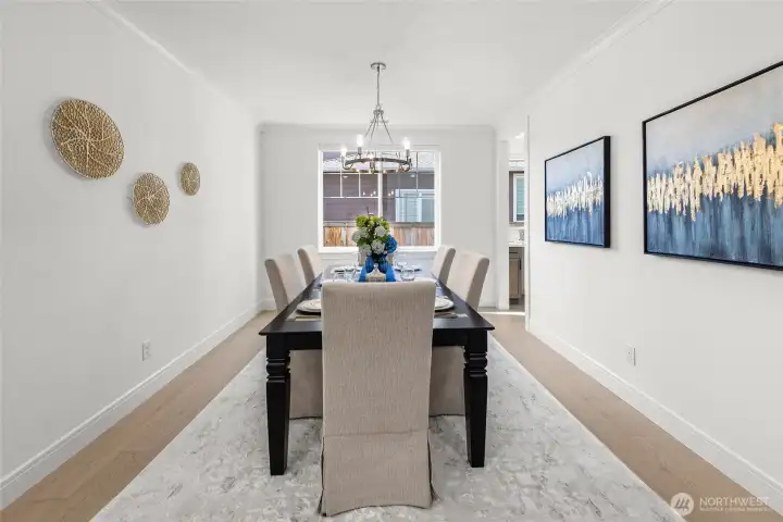 Elegant dining room.