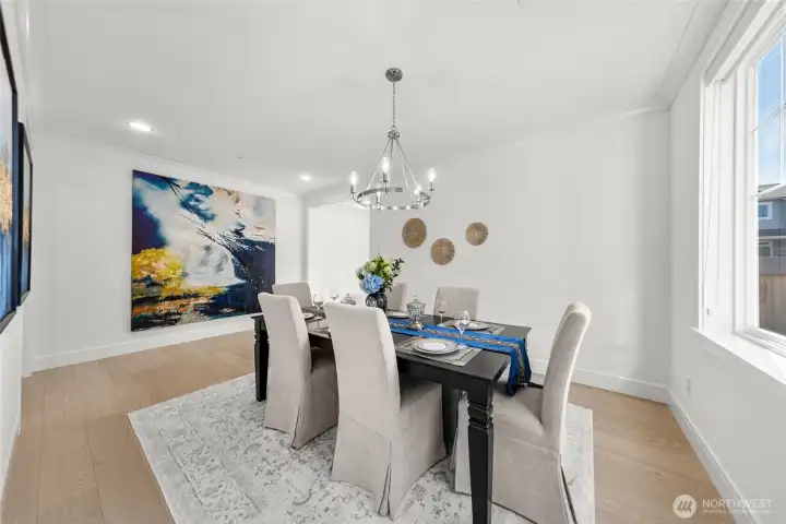 Elegant formal dining room.