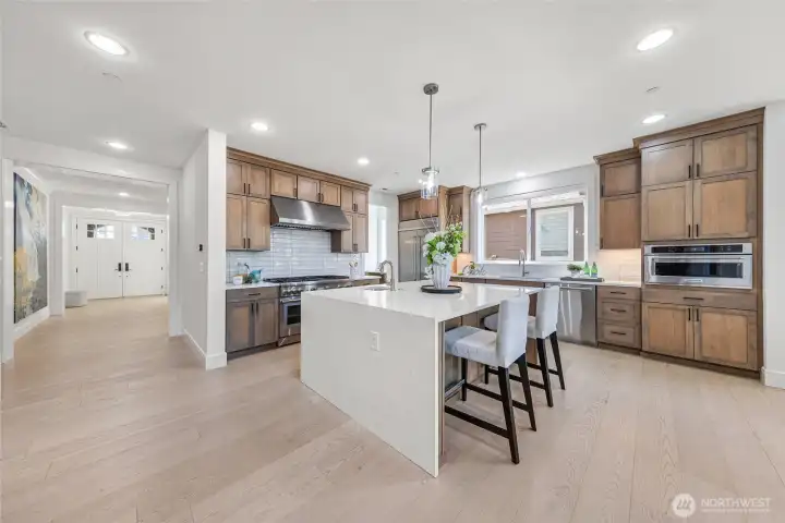 Engineered hardwood floors throughout.