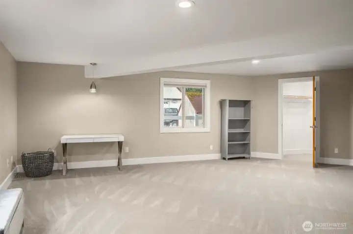 Lower-level bedroom.