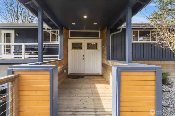 Covered entry to home.