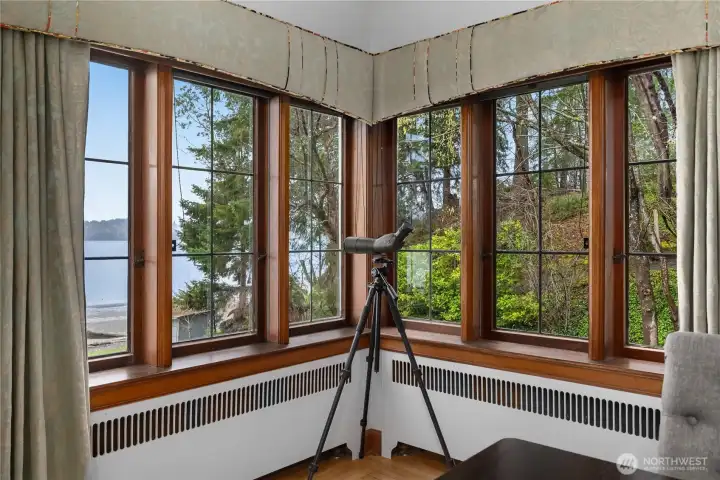 A stunning vantage point to enjoy the surrounding landscape, showcasing the home’s connection to its waterfront setting.