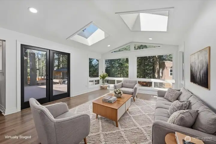 virtually stagged living room