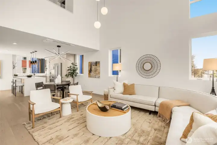 Open-concept flow perfect for entertaining, connecting the dining and culinary spaces.