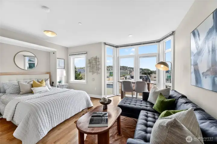 Beautiful light filled studio condo