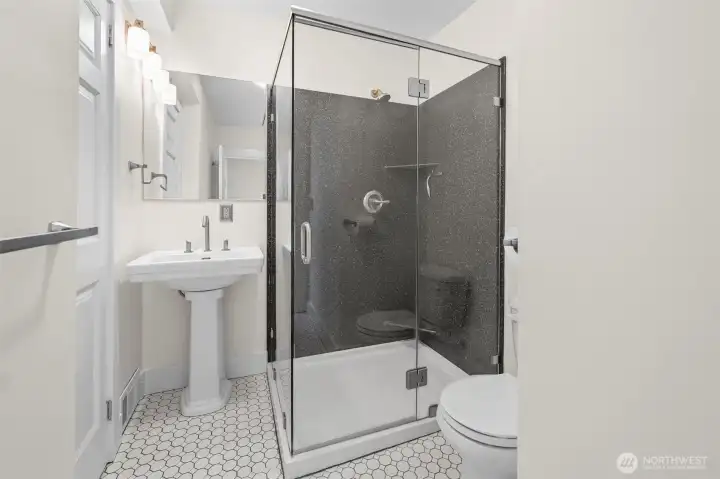 Hall bath perfect for guests!