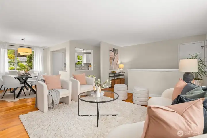 Open concept living;dining;kitchen