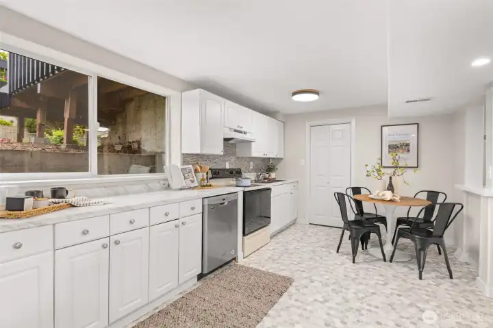 Door in back is to the laundry room