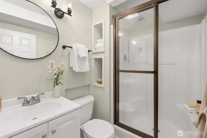 3/4 bath lower level