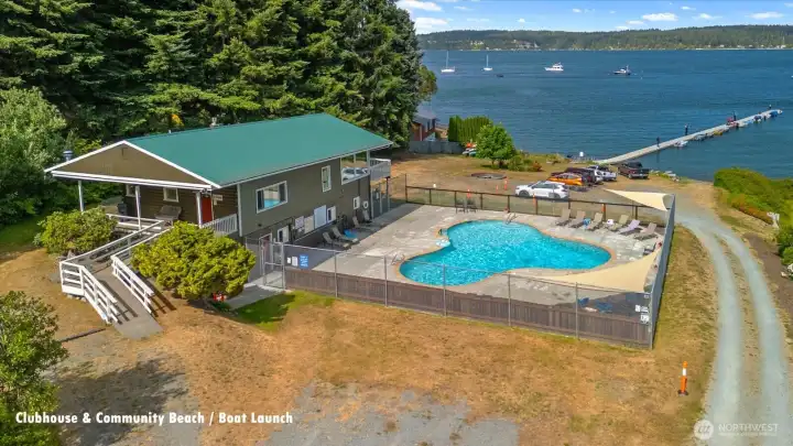 Clubhouse with pool. Clubhouse with pool.