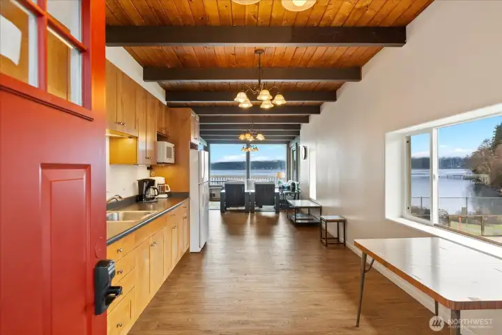 Clubhouse kitchen and entry. Clubhouse kitchen and entry.