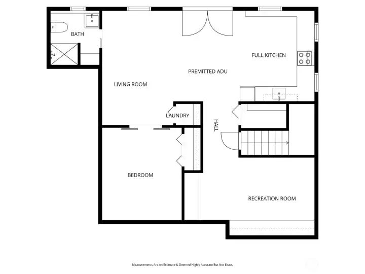 ADU floor plan. ADU floor plan.