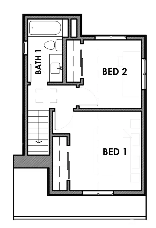 Second floor layout.